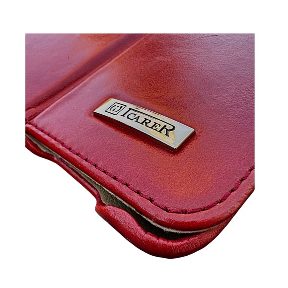 ICARER Genuine Leather Tri-Fold Stand Smart Case Cover for iPad 12”x 8 3/4” - Picture 7 of 8